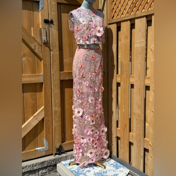 🆕 BRONX & BANCO 🧿 NWOT Jasmine Pastel Pink Multi Two Piece Set, Sz L / US 8 - Picture 4 of 16